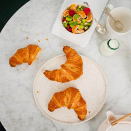 Curved Croissant is deliciously buttery and with flaky pastry.