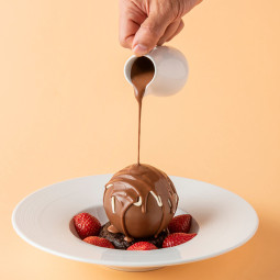 Valrhona Chocolate Half-Sphere is ideal for making bonbons.