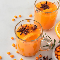 Frozen Sea Buckthorn Puree has a tangy citrus flavour and vibrant orange appearance.