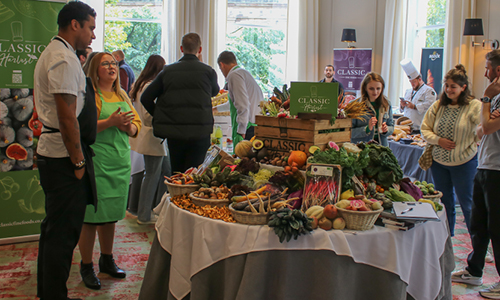 Classic fine foods showcase fruit and veg