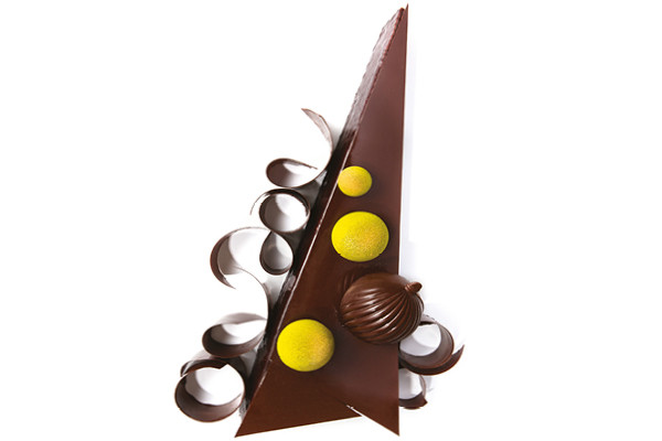 Ponthier Chocolate and Alphonso Mango Christmas Log Ponthier Chocolate and Alphonso Mango Christmas Log