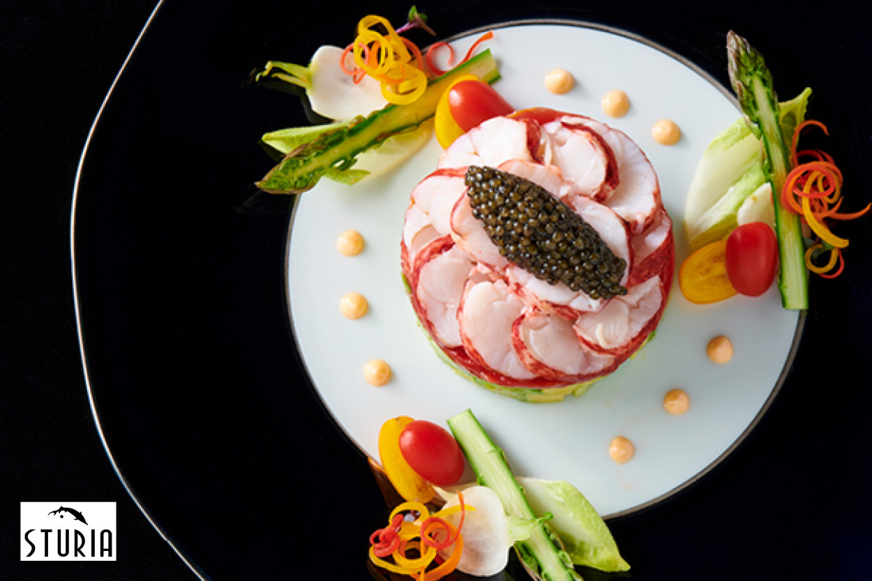 Blue Lobster and Sturia Oscietra Caviar Millefeuille 