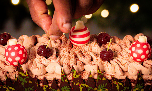 Chocolate & Cherry Layered Cake