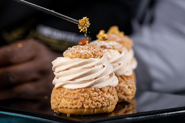 Dairy Free Chocolate & Caramel Choux Buns