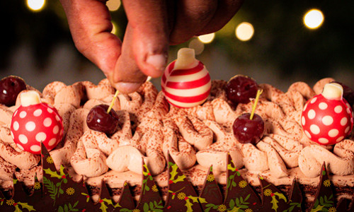 Chocolate & Cherry Layered Cake by Chef Denis Drame MCA